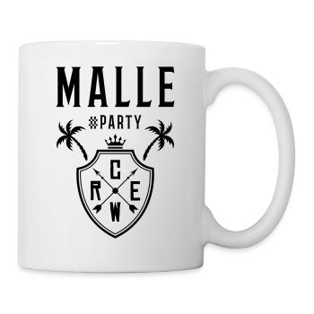 malle party crew wappen - Tasse - Weiß - Rechts