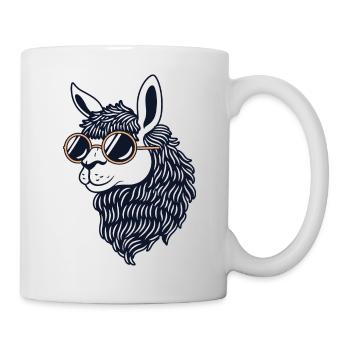 Alpaca Llama With Sunglasses - Mug blanc - blanc - Droite