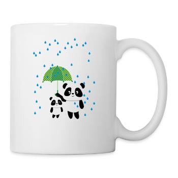 Bester großer Bruder Panda Geschwister Jungs - Tasse - Weiß - Rechts