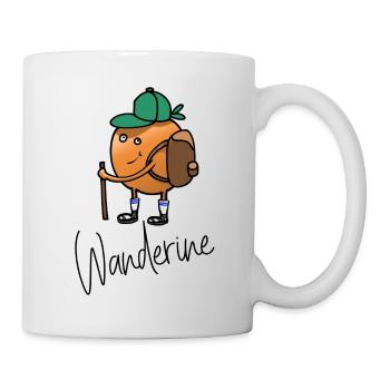 Die Wanderine, Geschenkidee zum Wandern - Tasse - Weiß - Rechts