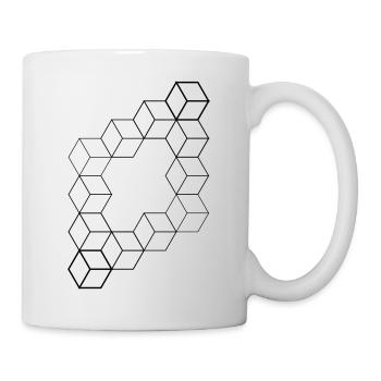 Würfel Diamant - Tasse - Weiß - Rechts