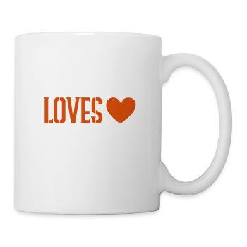 Jesus liebt dich herz - Tasse - Weiß - Rechts