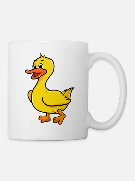 Kawaii Ente - Tasse - Weiß