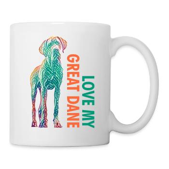 Love My Great Dane - Mug blanc - blanc - Droite