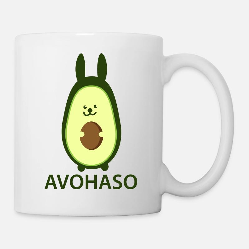 Lustige Avocado als Hase - Tasse - Weiß