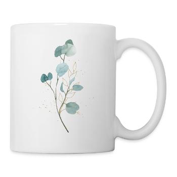 Floral, personalisierbar - Tasse - Weiß - Rechts
