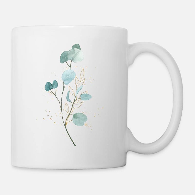 Floral, customizable - Mug - white