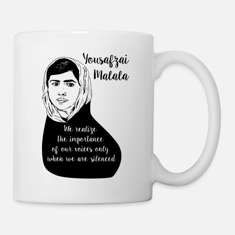 Yousafzai Malala Zitat T-Shirt - Tasse - Weiß