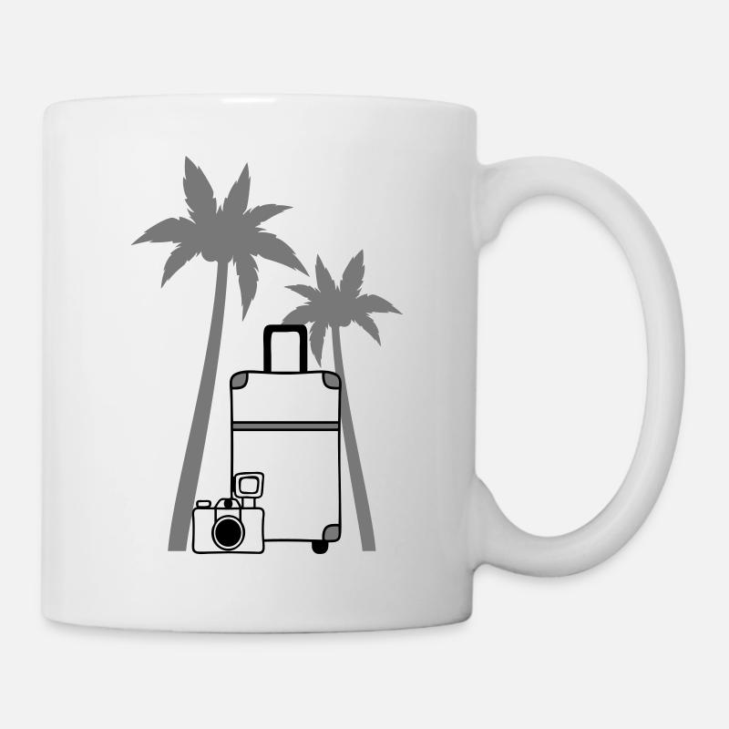 Camera Suitcase Palme - Mug - white