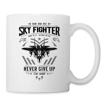Fighter Jet Sky Fighter Jet Pilot Jet Fighter Airplane - Mug - white - Right