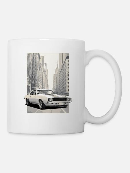Vintage Cam 17 Skyline - Mug blanc - blanc