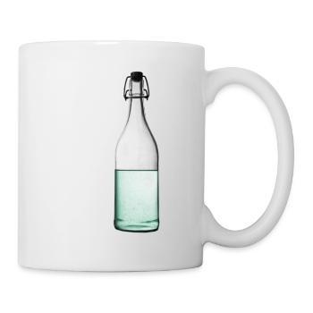 Water bottle bottle cork - Mug - white - Right