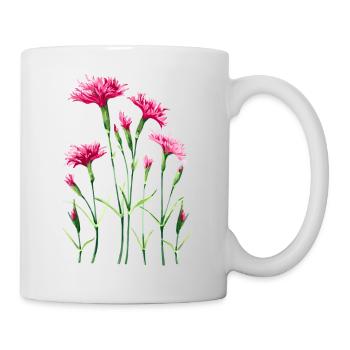 Blumen - Tasse - Weiß - Rechts