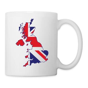 Carte du Royaume-Uni avec le Royaume-Uni - Mug blanc - blanc - Droite