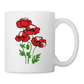 coquelicots - Mug blanc - blanc - Droite