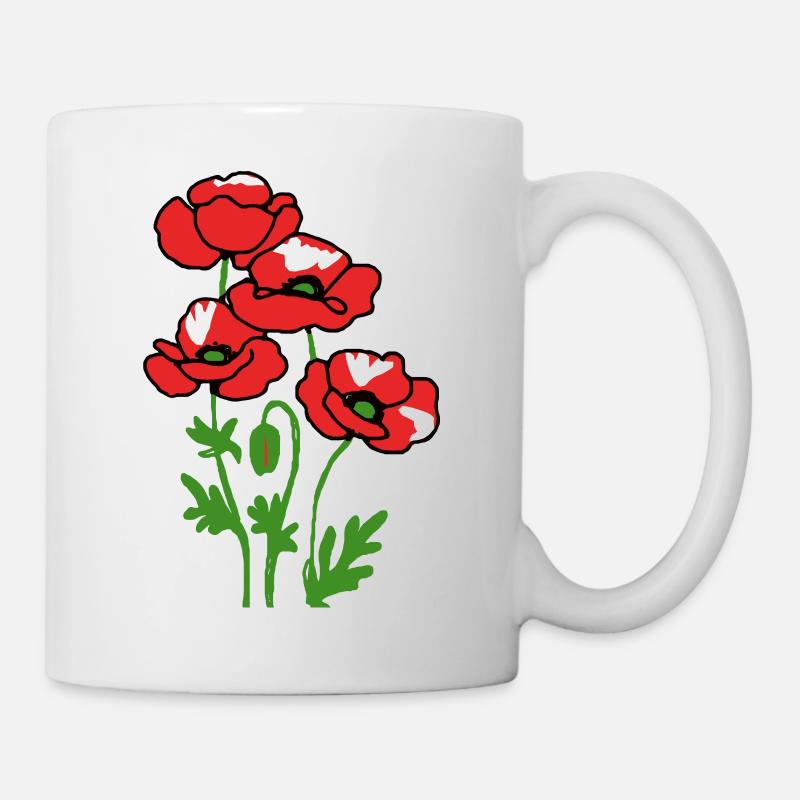 coquelicots - Mug blanc - blanc