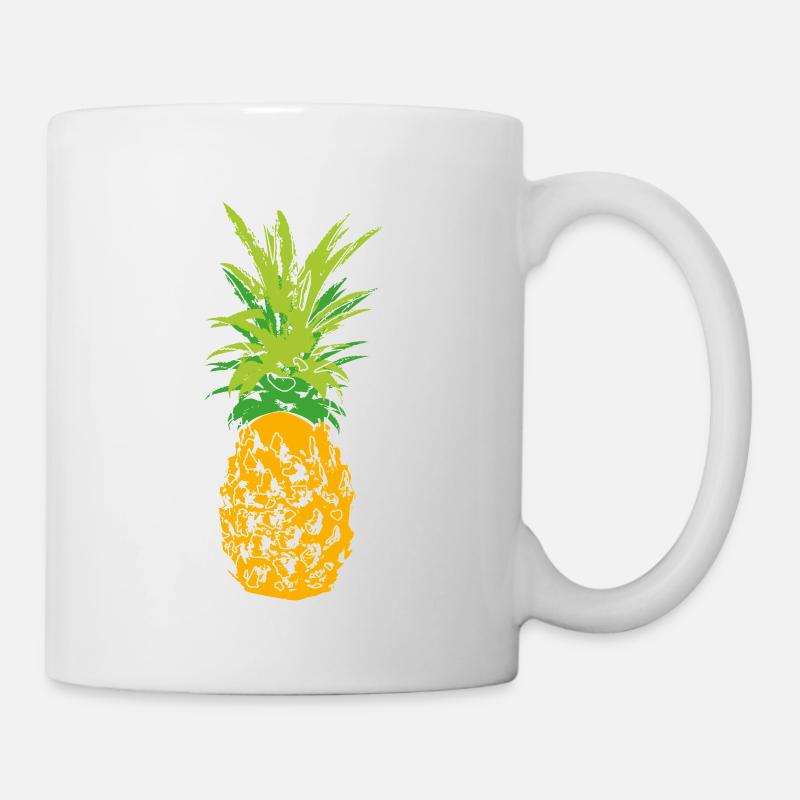 Gribouillis d'ananas - Mug blanc - blanc