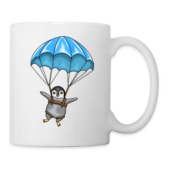 Penguin with a parachute - Mug - white - Right