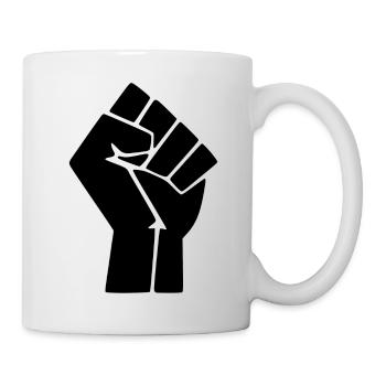 Black Lives Matter (Schwarz auf weißer Faust) - Tasse - Weiß - Rechts