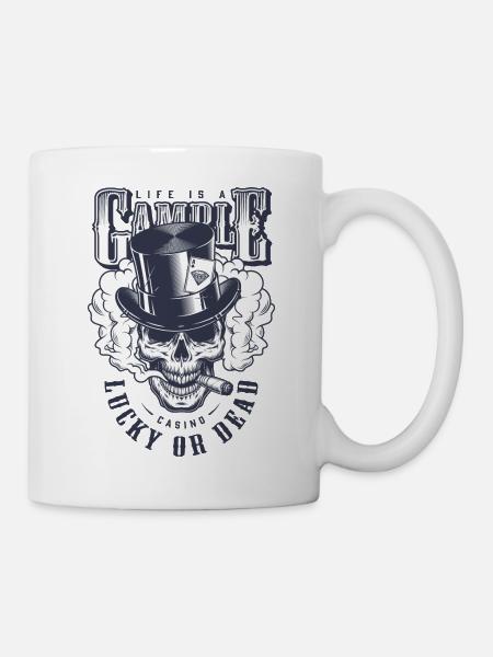 Schädel Casino - Tasse - Weiß