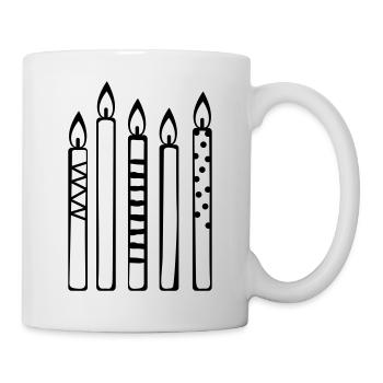 Bougies - Mug blanc - blanc - Droite