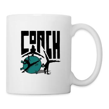 Gymnastics Corona Coach Handstand Sport - Mug - white - Right