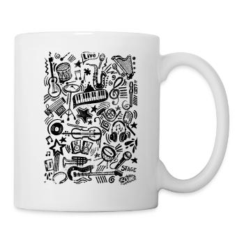 Music Doodle - Tasse - Weiß - Rechts