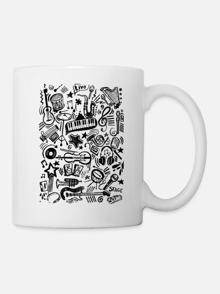 Music Doodle - Tasse - Weiß
