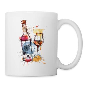 Pinot Grigio Aquarell - Tasse - Weiß - Rechts