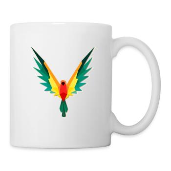 Perroquet Polygone - Mug blanc - blanc - Droite