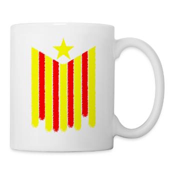 Katalanische Flagge - Tasse - Weiß - Rechts