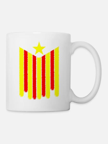 Katalanische Flagge - Tasse - Weiß