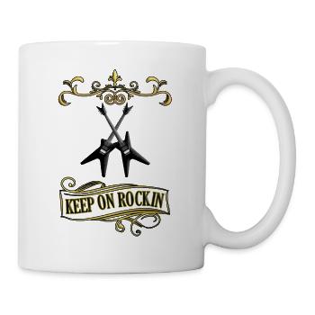 Electric Guitar Electric Guitar Keep On Rockin Music - Mug - white - Right