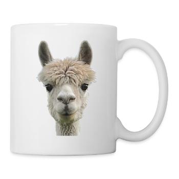Alpaca llama camel Peru Andes South America wool - Mug - white - Right