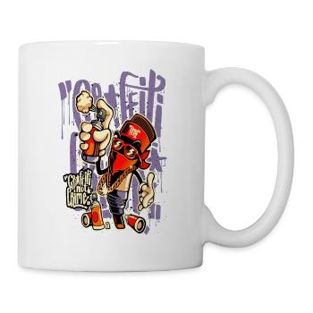 Le graffiti n'est pas une vision de la rue du crime - Mug blanc - blanc - Droite