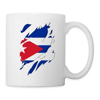 Cuba flag torn motif - Mug - white - Right