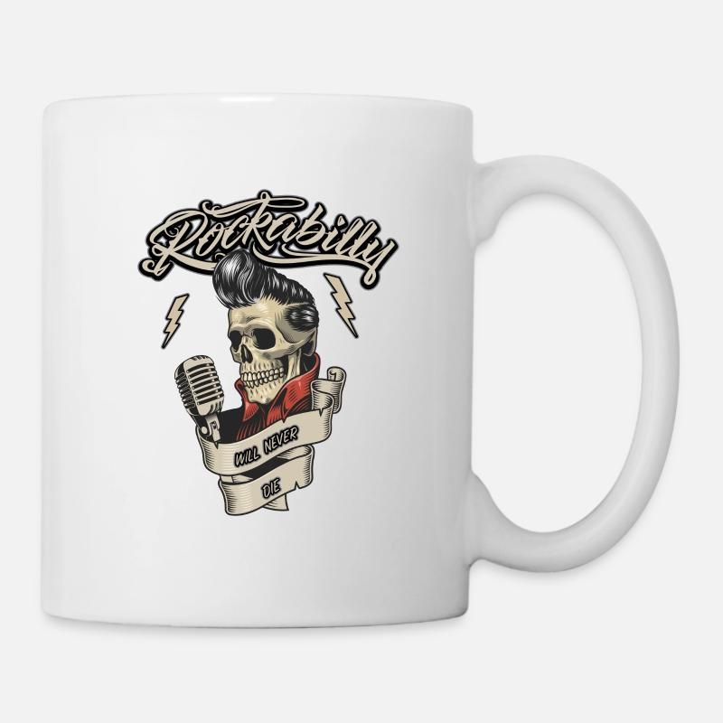 Idée cadeau Rockabilly Hotrod Rock'n Roll - Mug blanc - blanc
