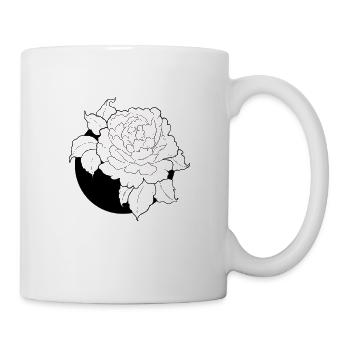 Pfingstrose schwarz - Tasse - Weiß - Rechts