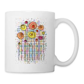 fleurs - Mug blanc - blanc - Droite