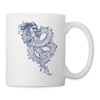 Chinesischer Drache - Tasse - Weiß - Rechts