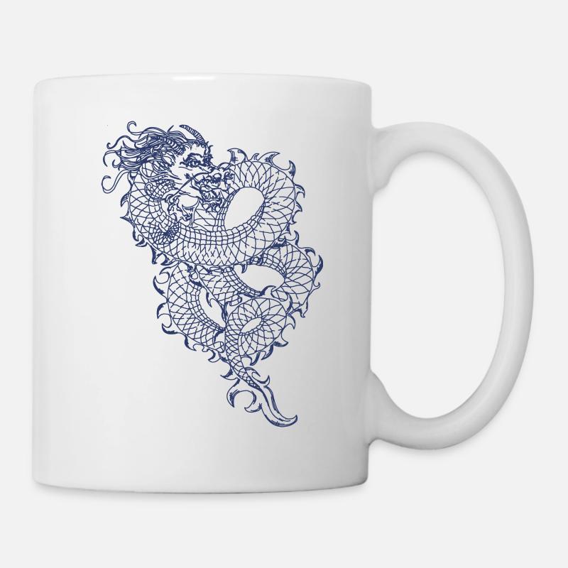 Chinesischer Drache - Tasse - Weiß