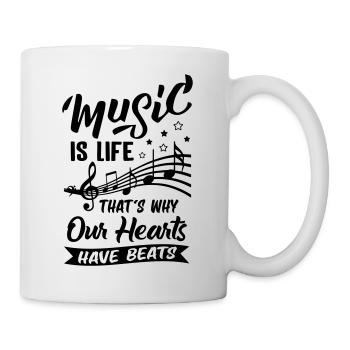 Music Is Life - Tasse - Weiß - Rechts