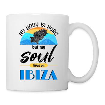 Ibiza Sommer Spruch Urlaub Leben - Tasse - Weiß - Rechts