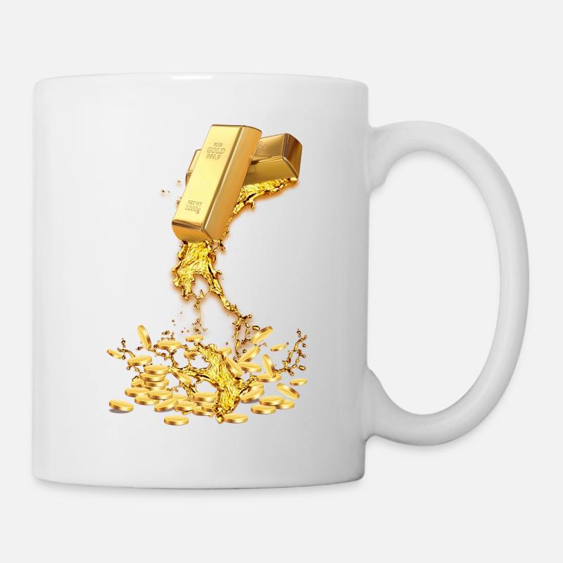 Melting Gold - Tasse - Weiß