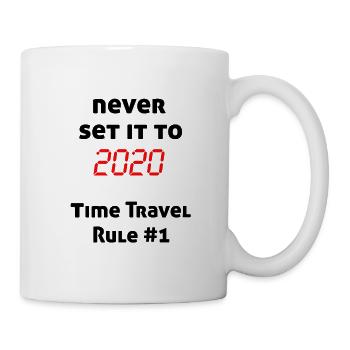 2020 Corona time travel saying Back to the future - Mug - white - Right