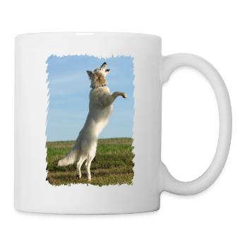 weißer Engel fliegt - Tasse - Weiß - Rechts