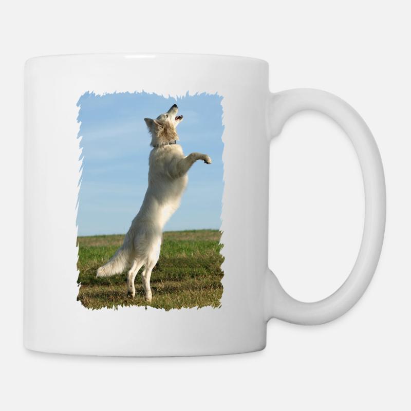 weißer Engel fliegt - Tasse - Weiß