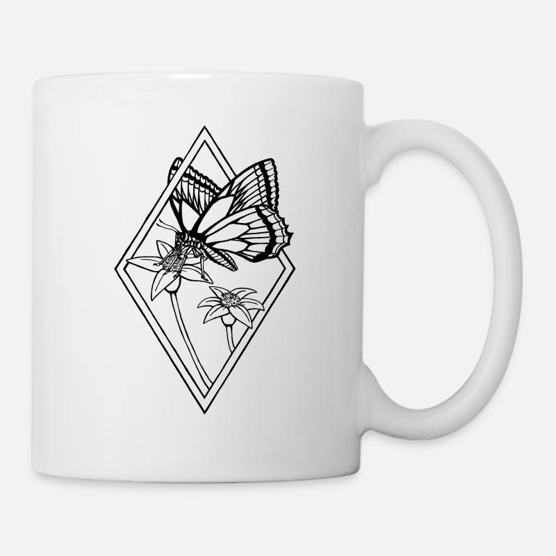 Butterfly line art - Mug - white