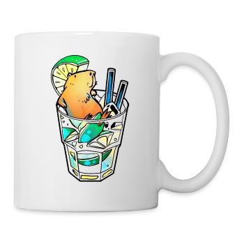 caipirinha + Wasserschwein = Capyrinha - Tasse - Weiß - Rechts