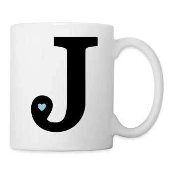 Lettre J initiale - Mug blanc - blanc - Droite